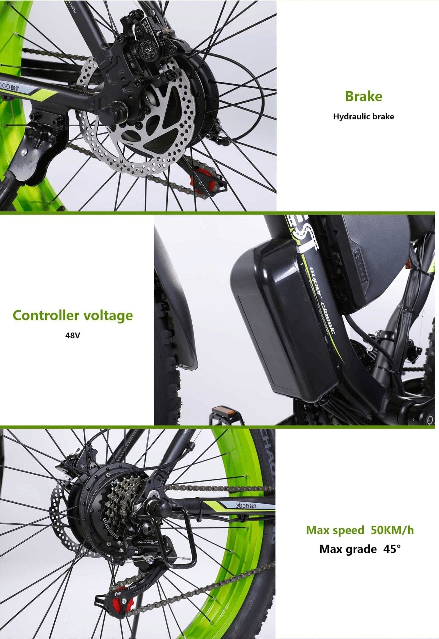 GOGOBEST GF700  Mountain Style Electric Bike 2*500W